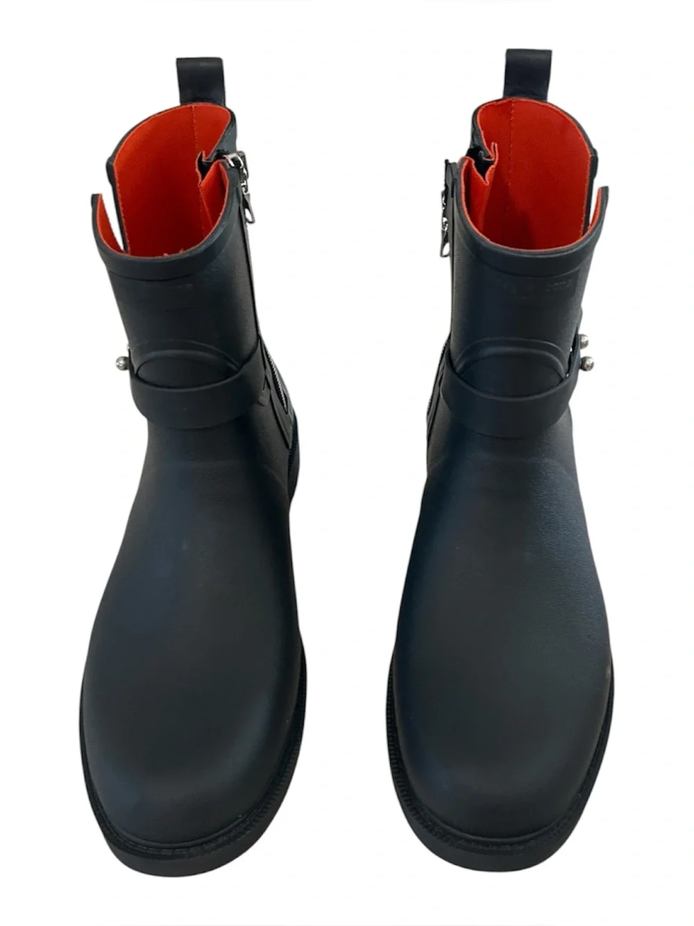 rag & bone Moto Moto Rain Boots, Black, Size EU41, NWOT Display pair